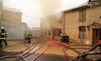 Feu dans une habitation à Villers Semeuse