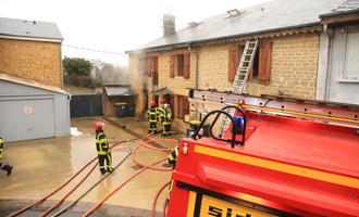 Feu dans une habitation à Villers Semeuse