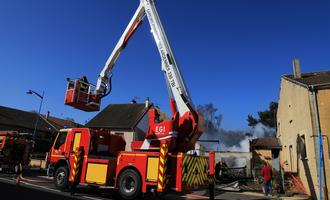 Une maison épargnée par les flammes