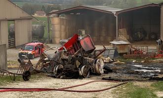 100 bêtes et 3500 m² d'exploitation agricole sauvés des flammes