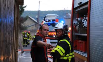 Feu de toiture à Nouzonville 12 mai 2020